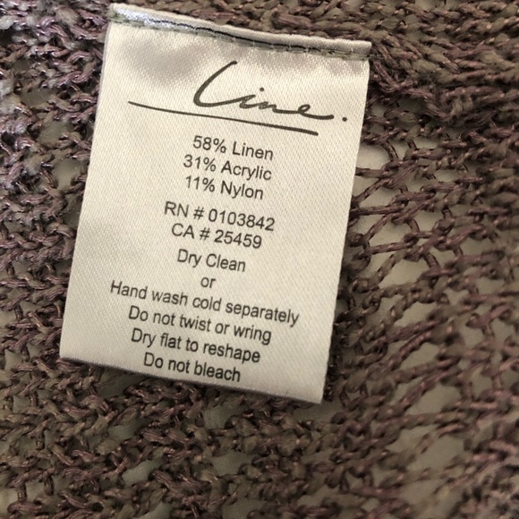 LINE THE LABEL Linen-Blend Open Front Cardigan - Picture 6 of 7